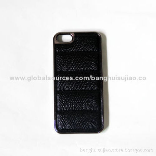 Luxury Fashionable Horizontal Grain Protective Holster for iPhone 5/5S, Plating Stick Skin